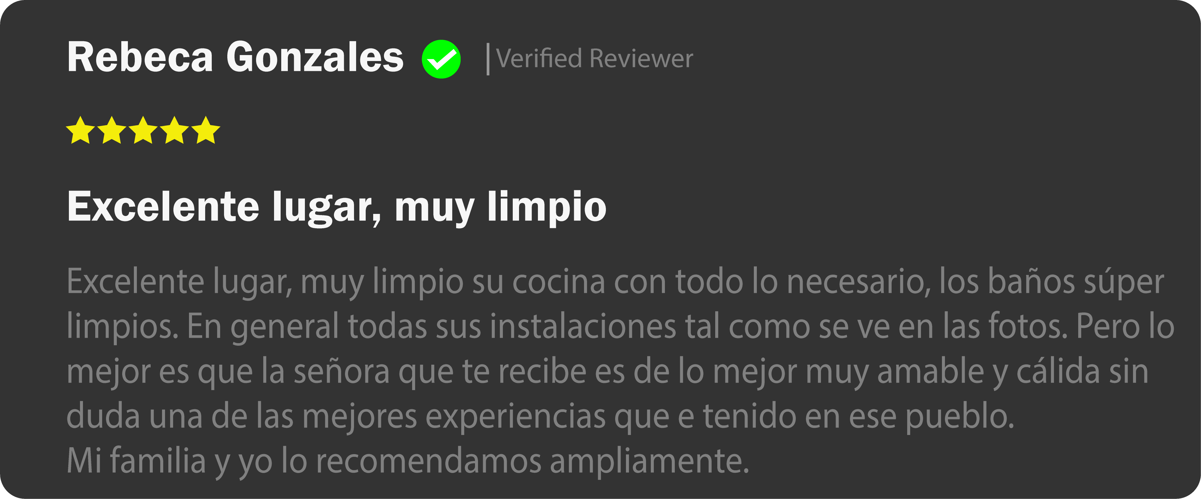 reviews cabañas 5
