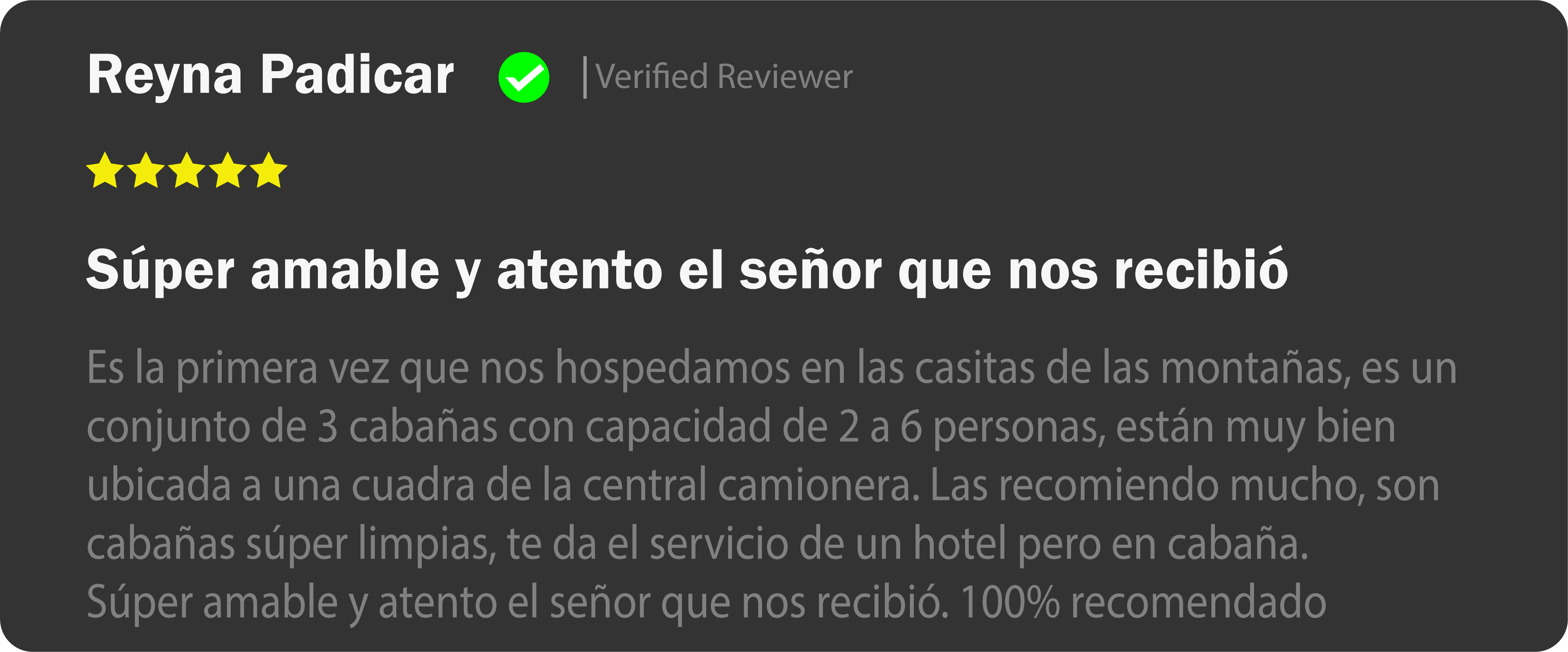 reviews cabañas 7